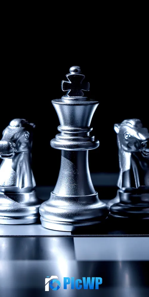 Chessboard Monochrome 3K Mobile Wallpaper