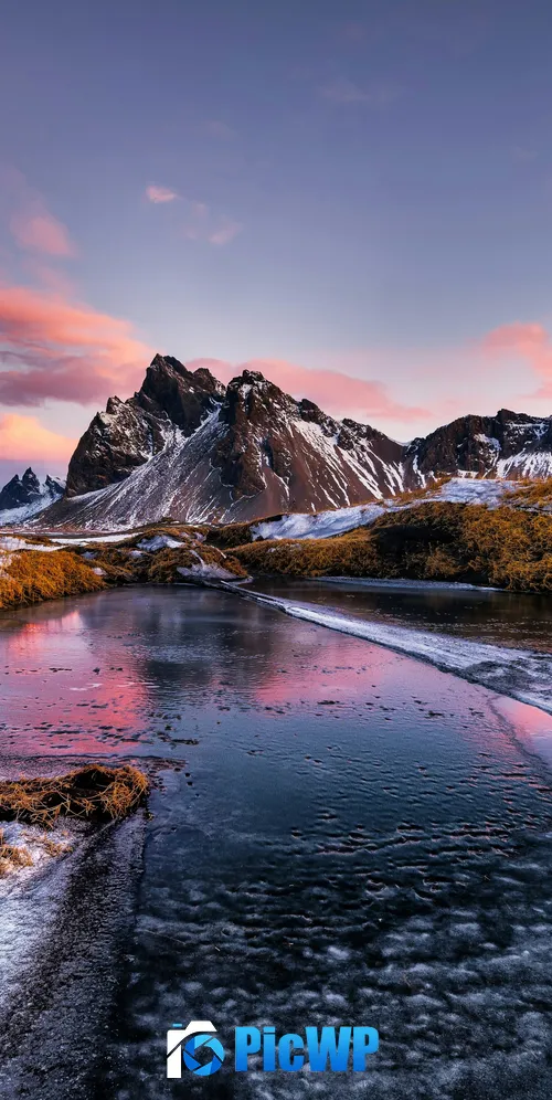 Vestrahorn mountain Aesthetic 3K Mobile Wallpaper