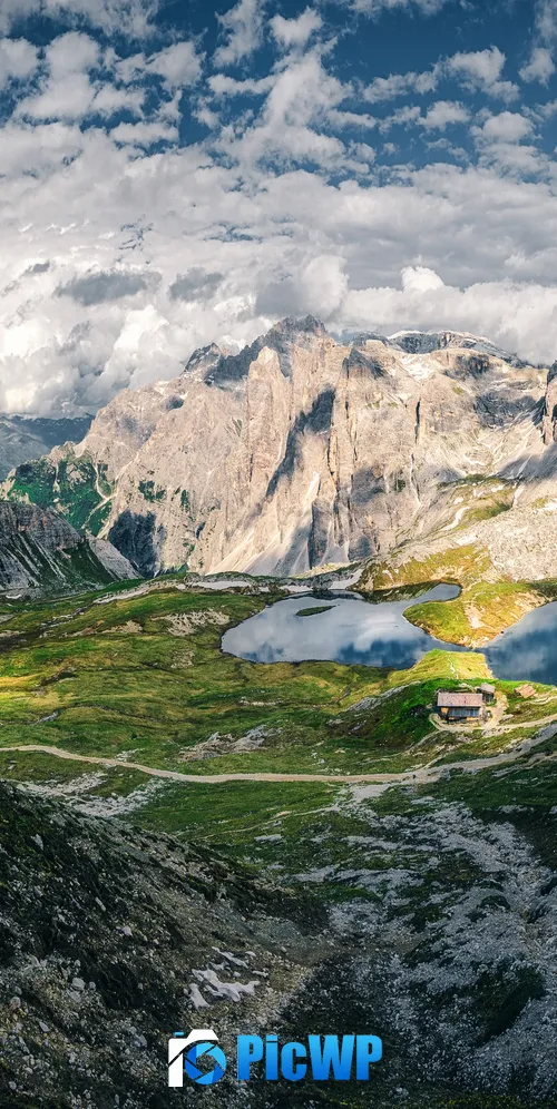 Dolomite mountains Panorama 3K Mobile Wallpaper