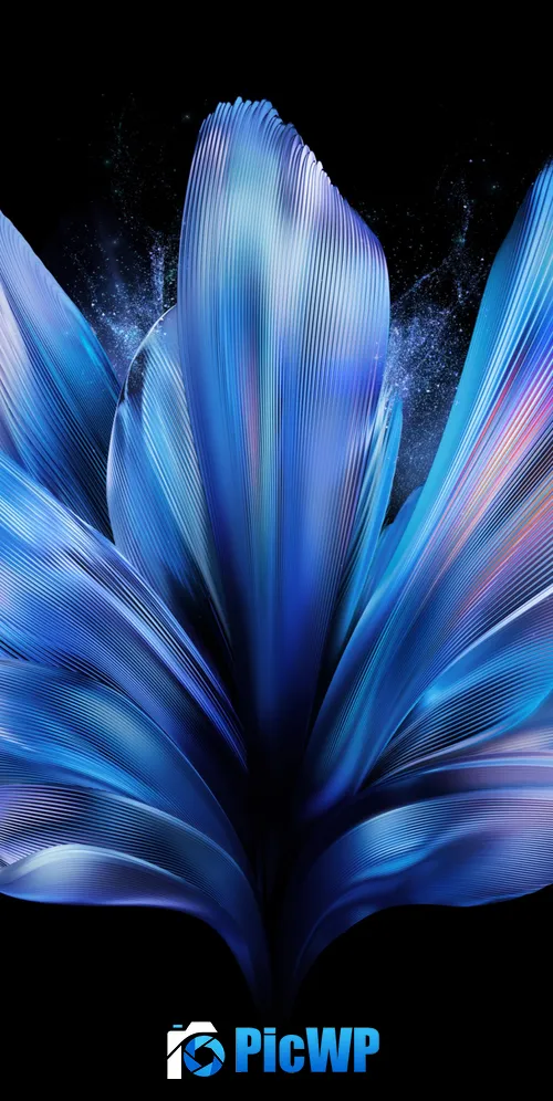 Vivo X Fold Blue abstract 3K Mobile Wallpaper
