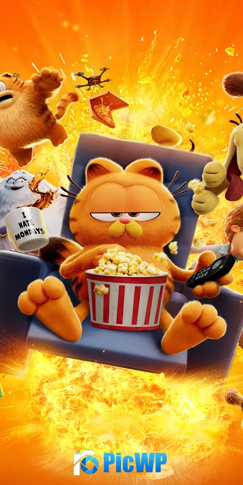 The Garfield Movie iPhone 3K Mobile Wallpaper