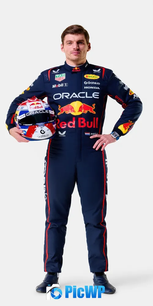 Max Verstappen White background 3K Mobile Wallpaper