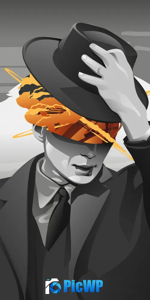 Oppenheimer Illustration 3K Mobile Wallpaper