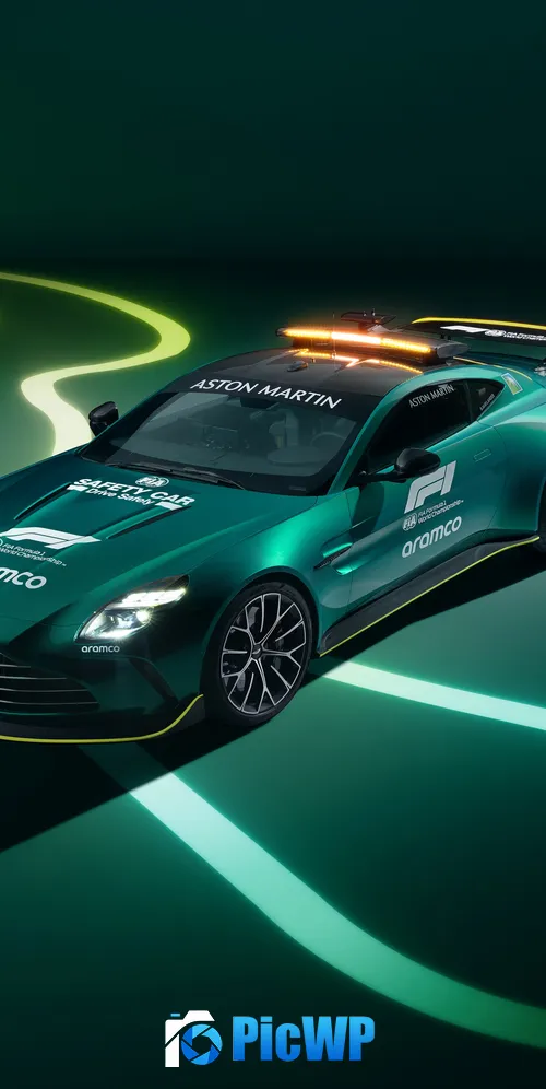 Aston Martin Vantage F1 Safety Car 2024 3K Mobile Wallpaper