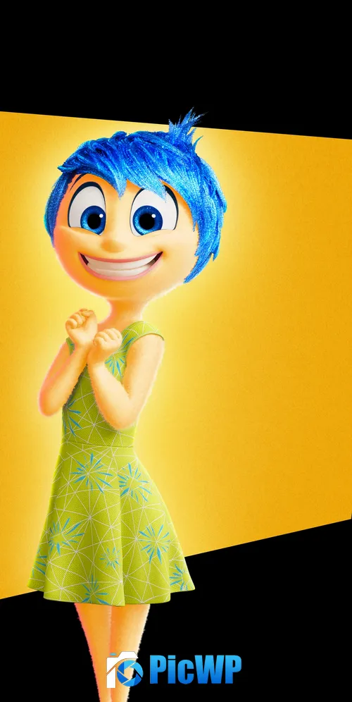 Joy in Inside Out 2 3K Mobile Wallpaper