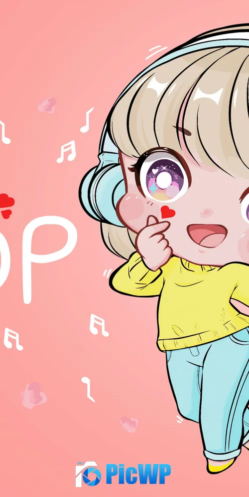 K-pop Chibi 3K Mobile Wallpaper