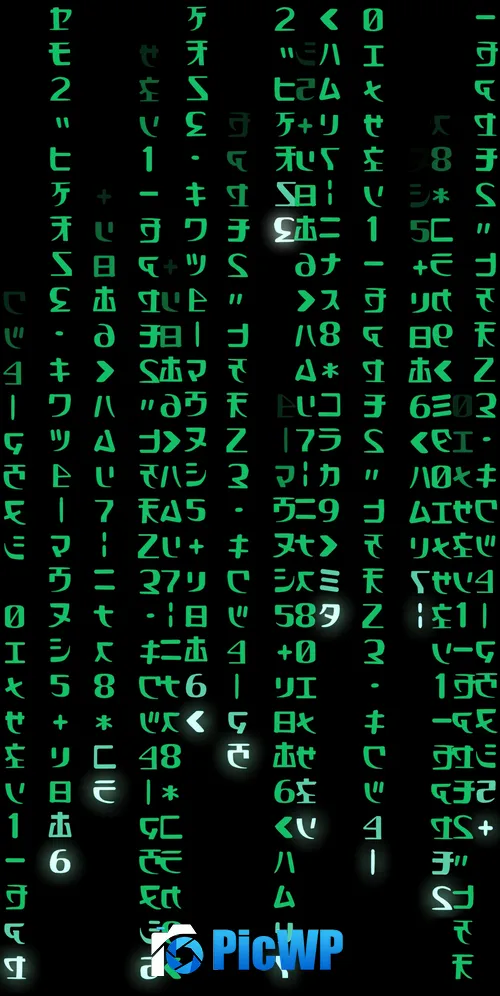 Matrix falling code 3K Mobile Wallpaper