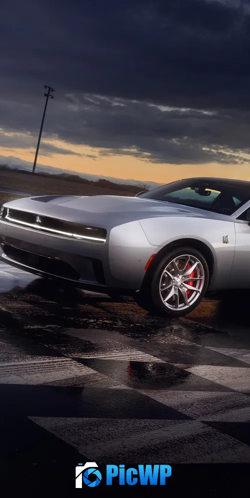 Dodge Charger Daytona Scat Pack Race track 3K Mobile Wallpaper