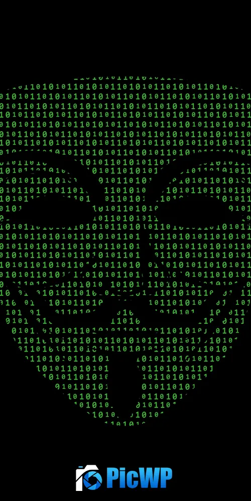 Anonymous Hacker Binary 3K Mobile Wallpaper