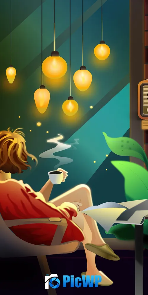 Teen girl Coffee 3K Mobile Wallpaper