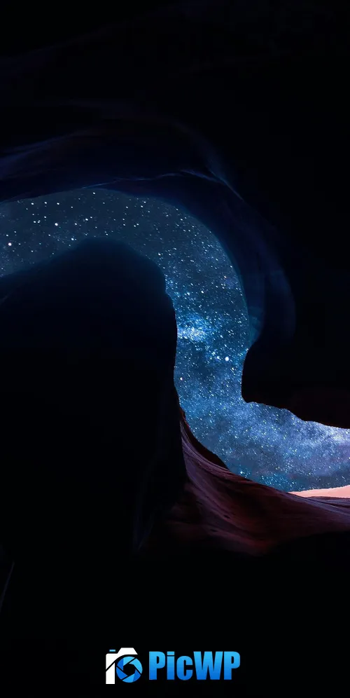 Lower Antelope Canyon Night sky 3K Mobile Wallpaper