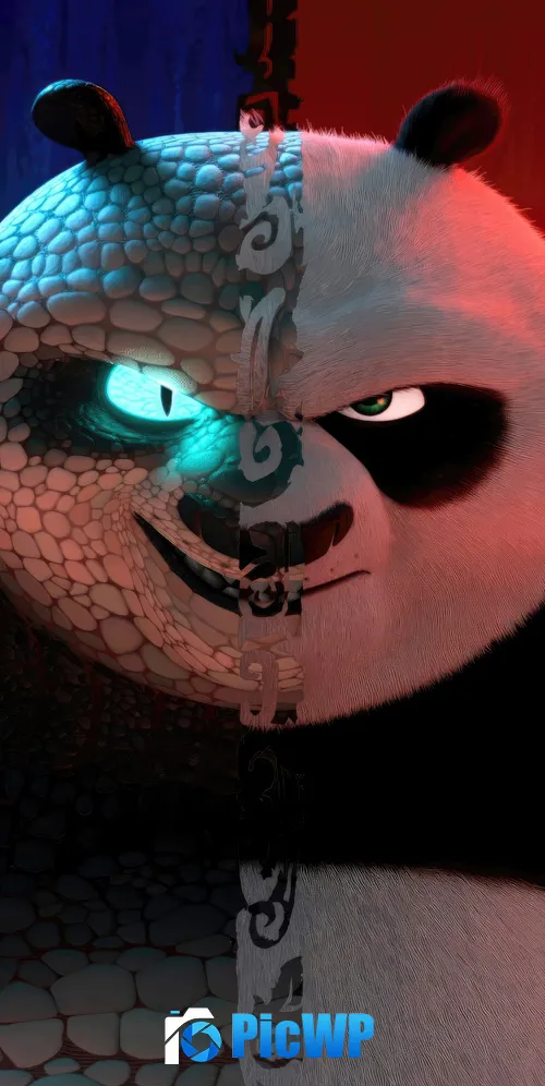 The Chameleon Po (Kung Fu Panda) 3K Mobile Wallpaper