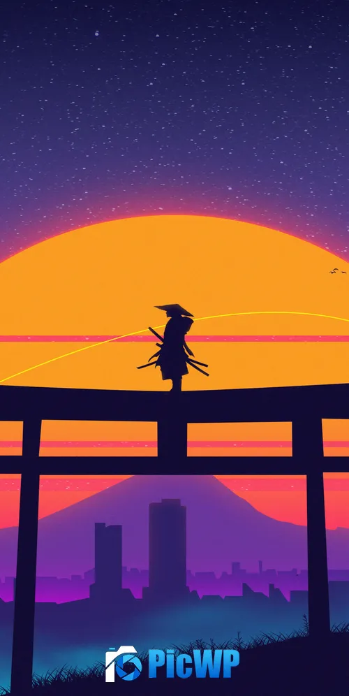 Samurai Torii gate 3K Mobile Wallpaper