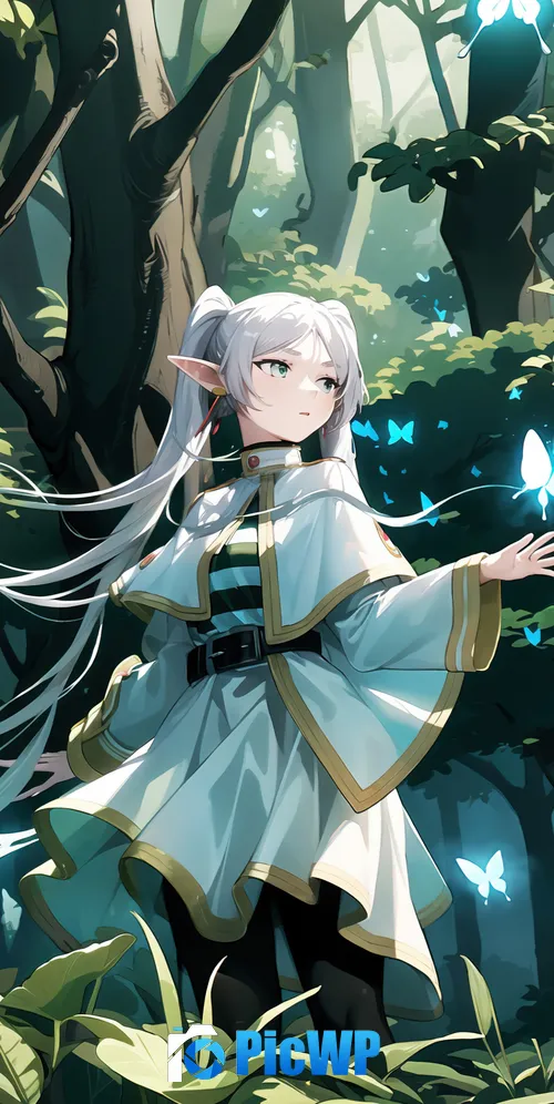 Frieren Magical forest 3K Mobile Wallpaper