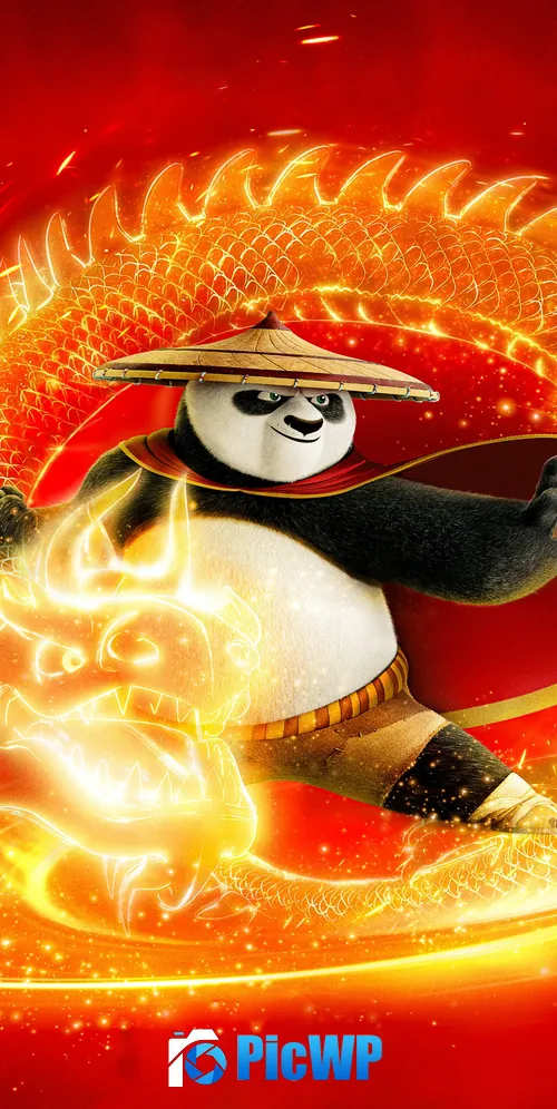 Kung Fu Panda 4 Dragon 3K Mobile Wallpaper