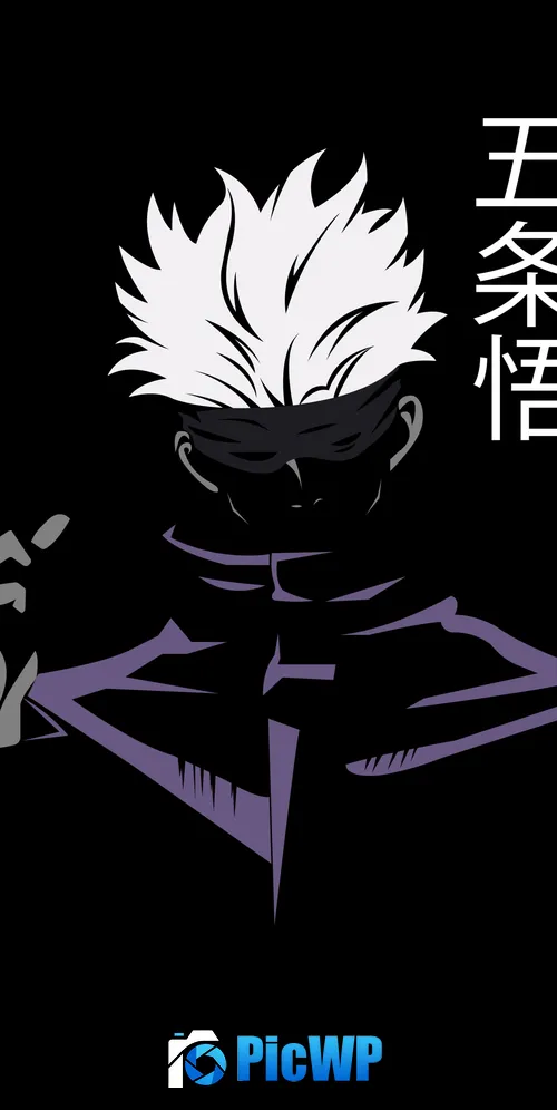 Gojo Satoru OLED 3K Mobile Wallpaper