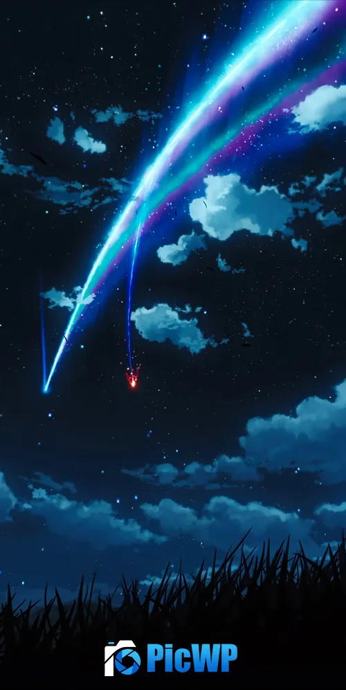 Your Name Shooting stars 3K Mobile Wallpaper
