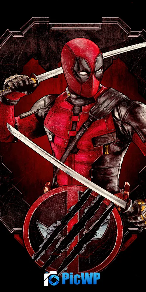 Deadpool & Wolverine Deadpool 3K Mobile Wallpaper