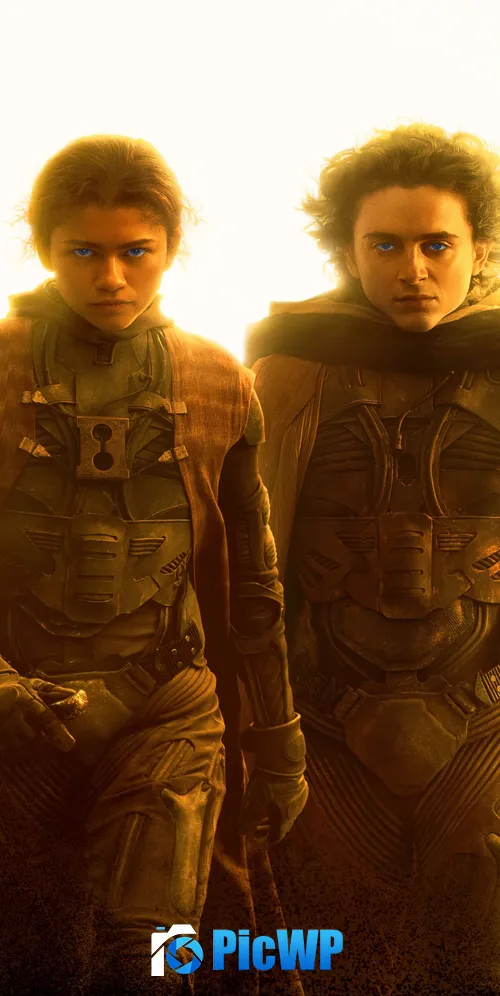 Zendaya & Timothée Chalamet in Dune 2 (2024) 3K Mobile Wallpaper