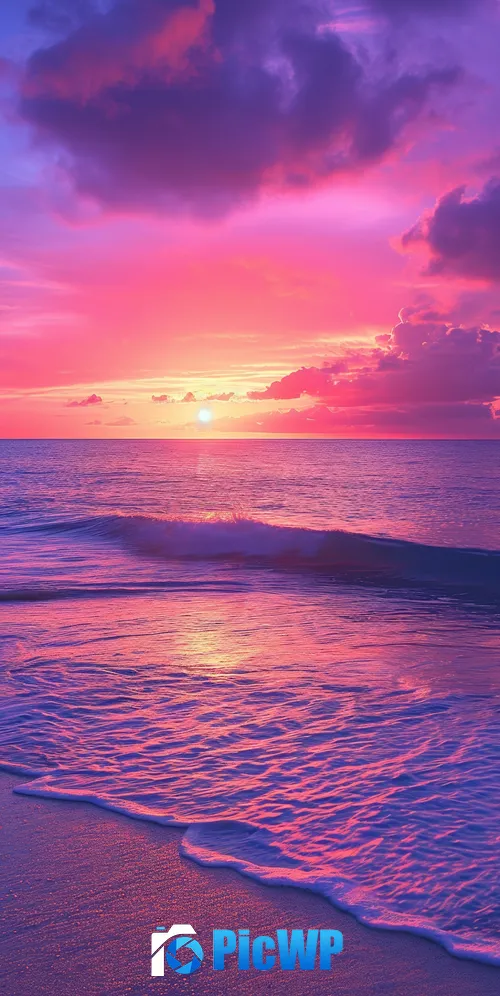 Tropical beach Aesthetic 3K Mobile Wallpaper