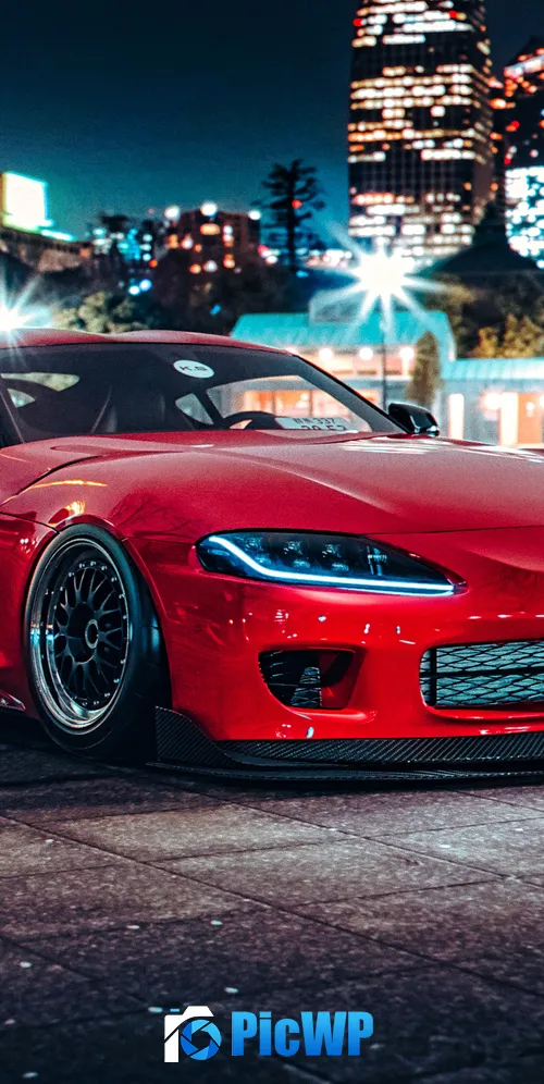 Toyota Supra A90 Red cars 3K Mobile Wallpaper