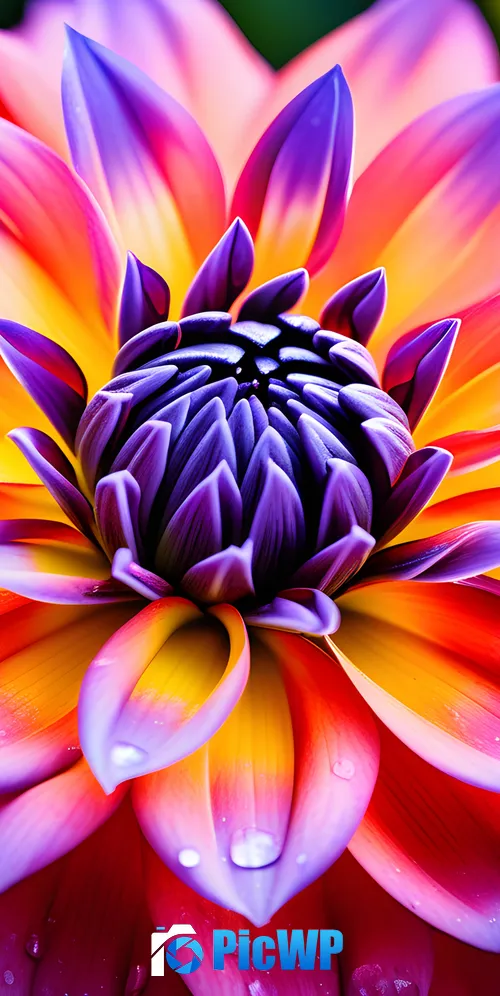 Vibrant Dahlia flower 3K Mobile Wallpaper