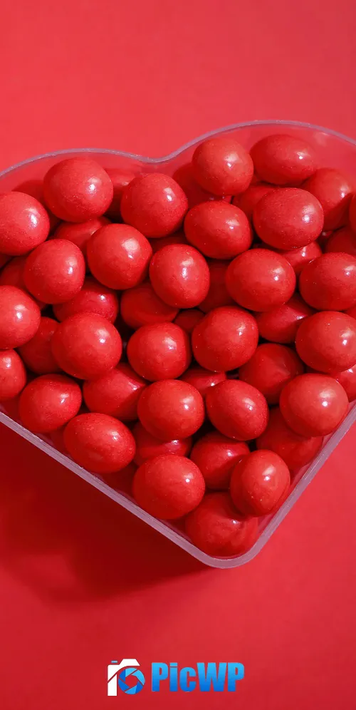 Heart shape Sugar candies 3K Mobile Wallpaper