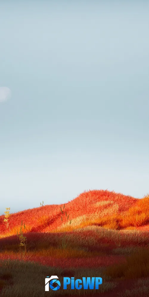 Grass Landscape Moonlight 3K Mobile Wallpaper
