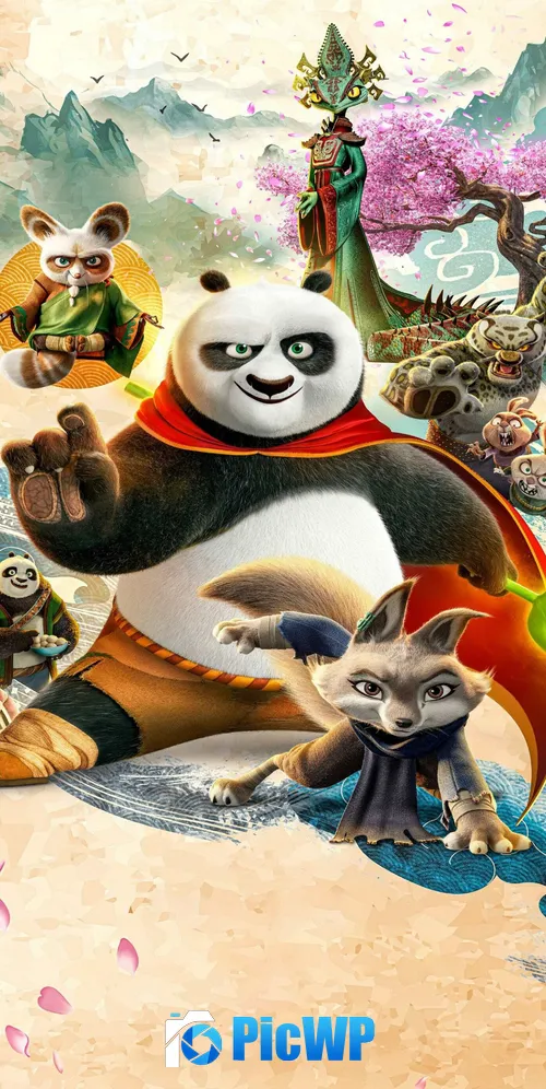 Kung Fu Panda 4 Animation 3K Mobile Wallpaper