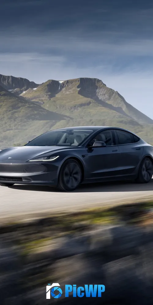 Tesla Model 3 2024 3K Mobile Wallpaper