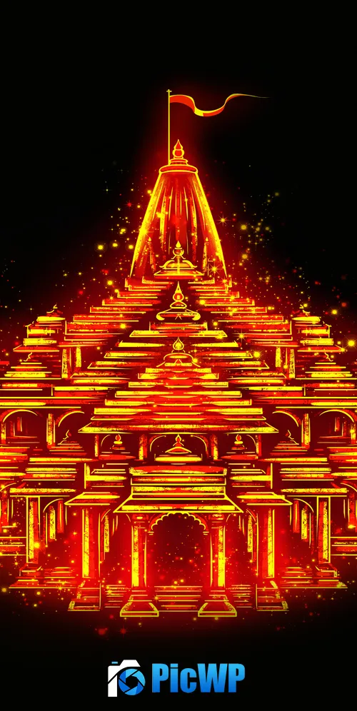 Ayodhya Ram Mandir Temple 3K Mobile Wallpaper