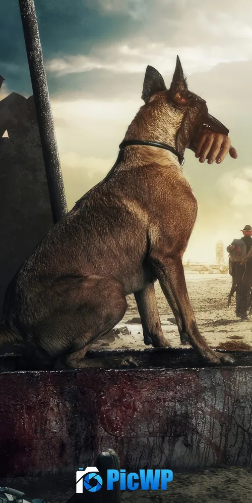 Fallout Dogmeat 3K Mobile Wallpaper