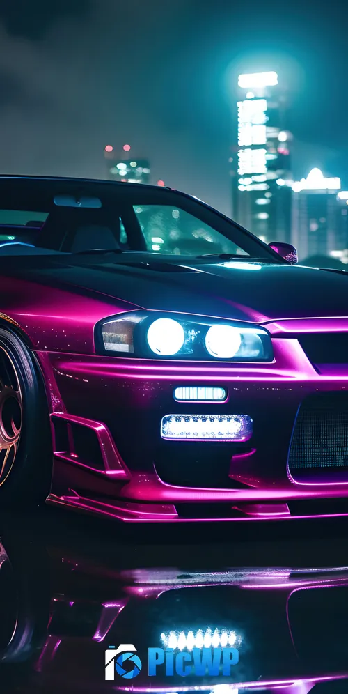 Nissan Skyline GT-R R34 AI art 3K Mobile Wallpaper
