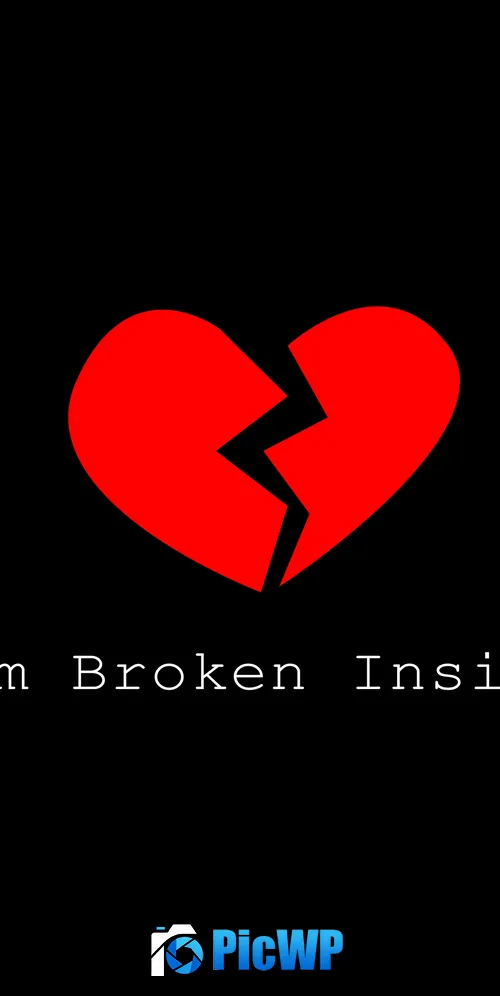 Heartbreak Minimalist 3K Mobile Wallpaper