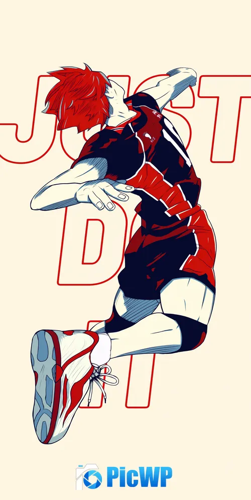 Shoyo Hinata Just Do It 3K Mobile Wallpaper
