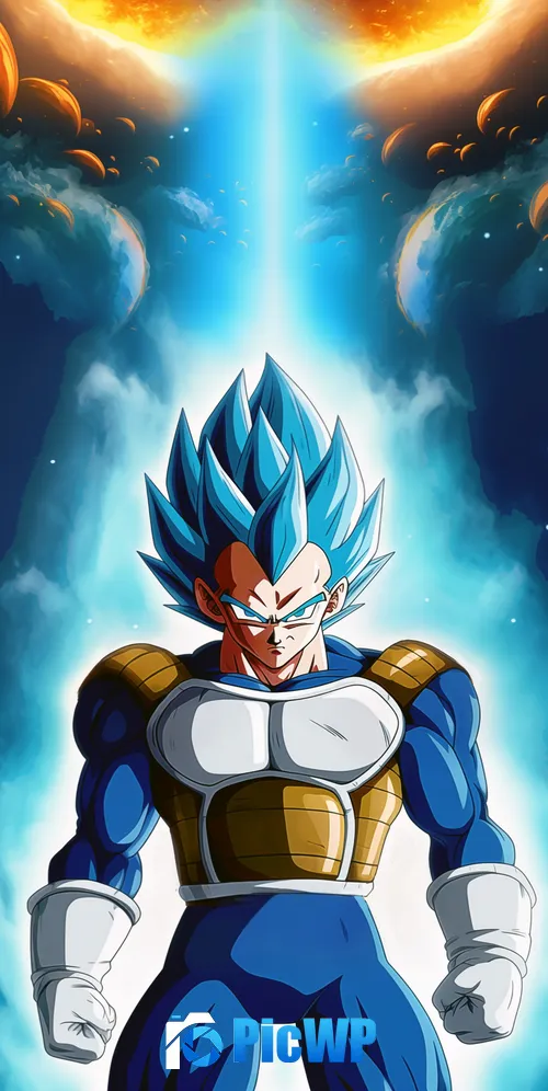 Vegeta Super Saiyan Blue 3K Mobile Wallpaper