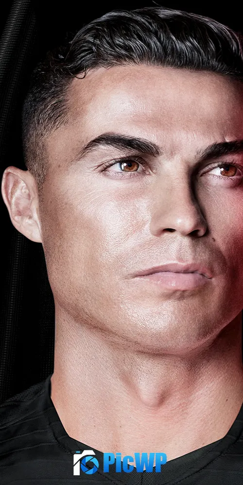 Cristiano Ronaldo Black background 3K Mobile Wallpaper