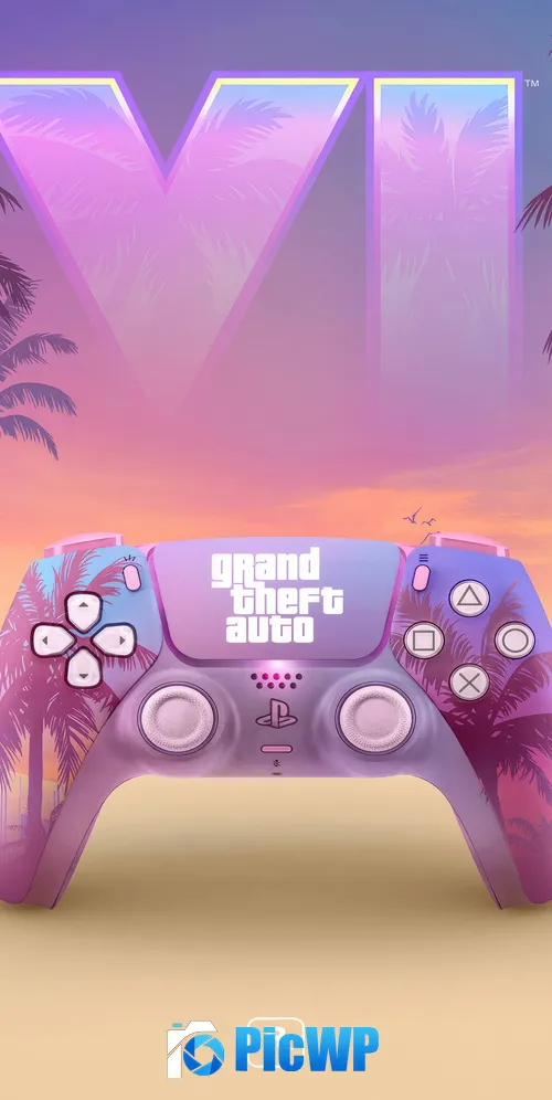 GTA 6 DualSense Wireless Controller 3K Mobile Wallpaper
