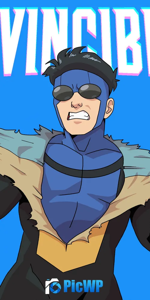 Invincible Blue background 3K Mobile Wallpaper