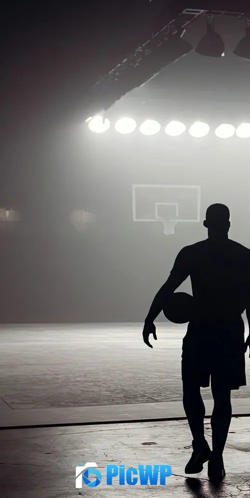 Basketball player Silhouette 3K Mobile Wallpaper