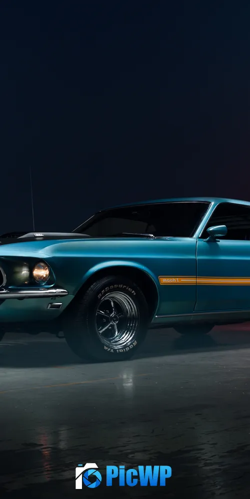 1969 Mustang Mach 1 3K Mobile Wallpaper