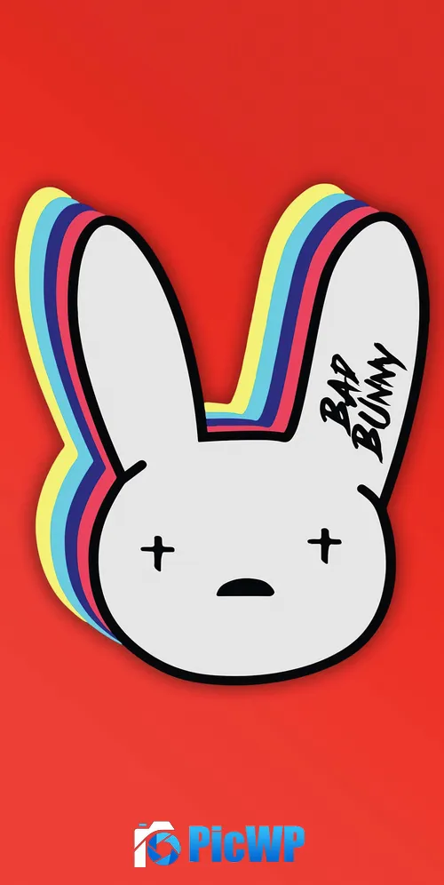 Bad Bunny Logo 3K Mobile Wallpaper