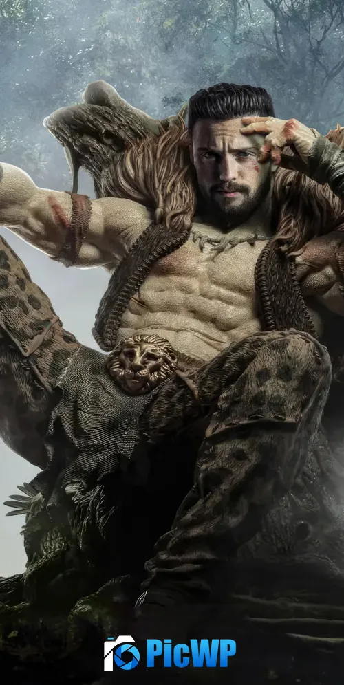 Aaron Taylor-Johnson Kraven the Hunter 3K Mobile Wallpaper