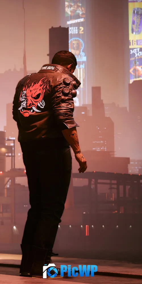 Cyberpunk 2077 Samurai Leather jacket 3K Mobile Wallpaper
