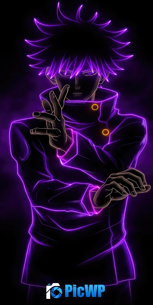 Megumi Fushiguro Black background 3K Mobile Wallpaper