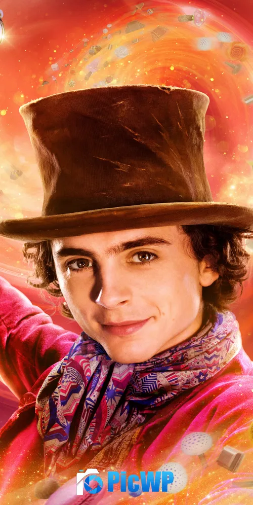 Timothée Chalamet as Wonka 2023 3K Mobile Wallpaper