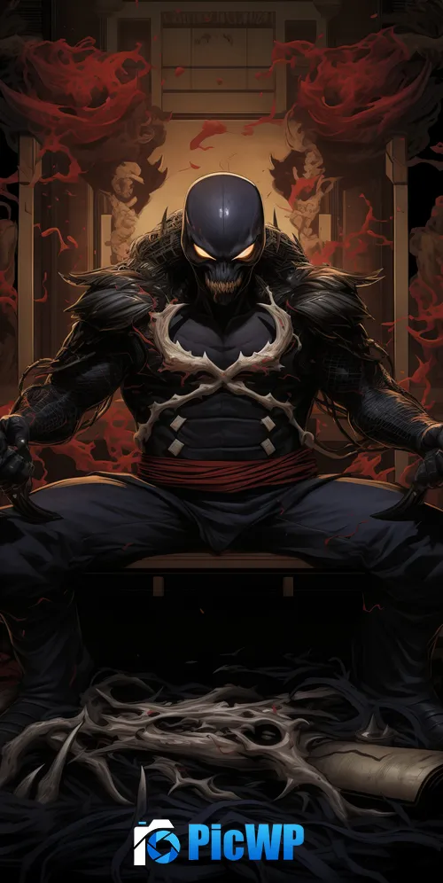 Venom Samurai 3K Mobile Wallpaper