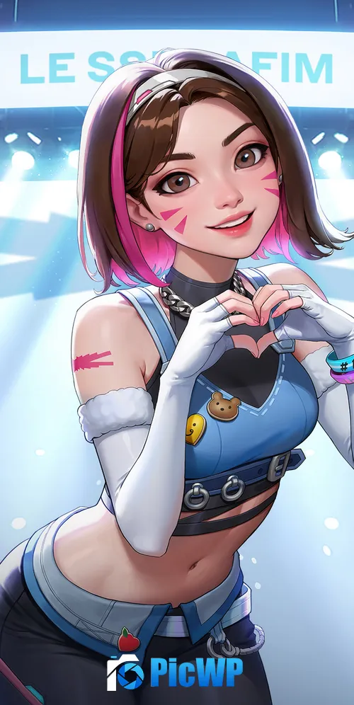 DVa Le Sserafim Overwatch 2 Skin 3K Mobile Wallpaper
