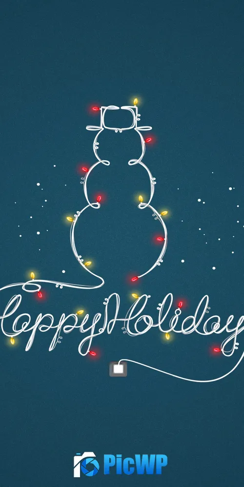 Happy holidays Snowman 3K Mobile Wallpaper