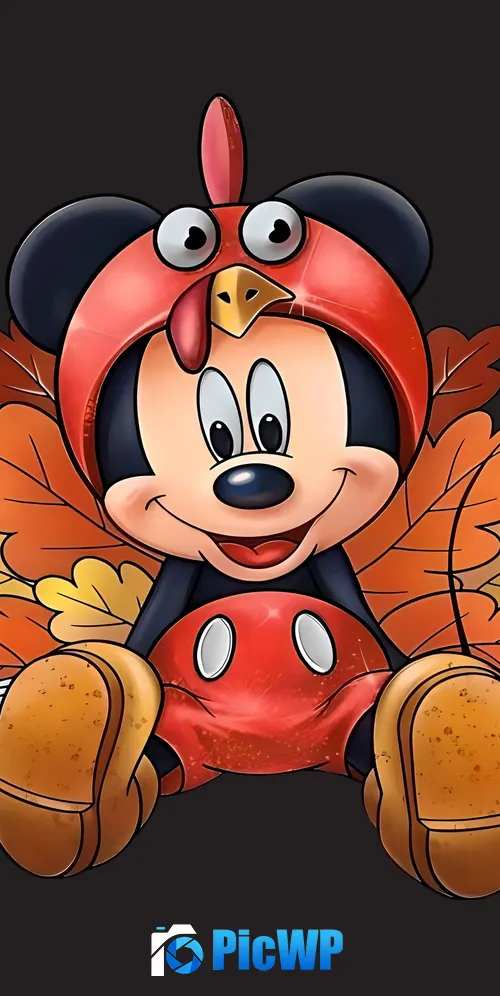 Mickey Mouse Thanksgiving 3K Mobile Wallpaper